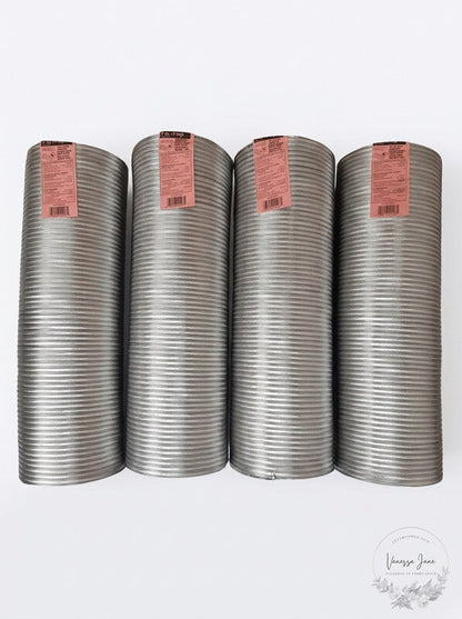Lot of 4 Deflecto Semi-Rigid Aluminum Duct 6in x 8ft A068/4-A