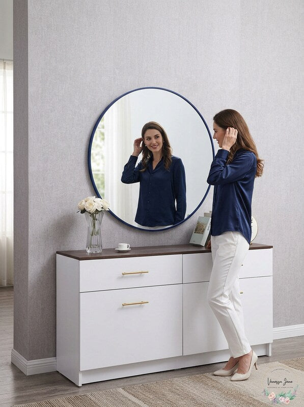 Elegant Lighting MR4044BL Eternity 42 X 42 inch Blue Wall Mirror