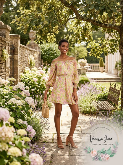 Leyden Off-the-Shoulder Mini Dress, Size XL