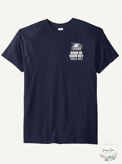 NCAA Football Schedule 2017 Short Sleeve Shirt Georgia Southern Eagles, Small