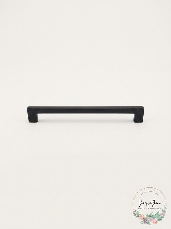 Emtek 86166 Trail 12 Inch Center to Center Handle Cabinet Pull Flat Black