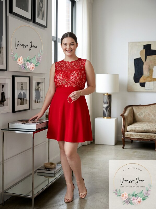 Love Squared Womens Plus Lace Textured Party Dress, Size 3X