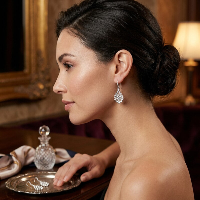 I.n.c. Silver-Tone Crystal Drop Earrings