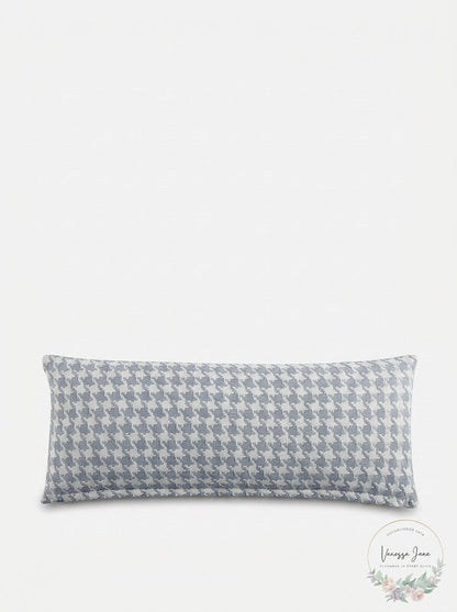 Kenneth Cole New York Houndstooth Grey Lumbar Pillow Cover
