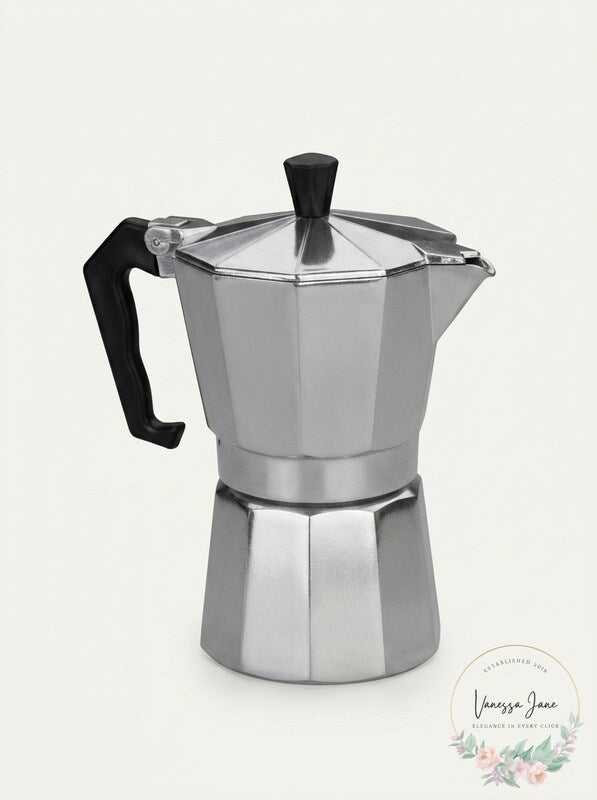 COFFEEDDICTED Stovetop Espresso Maker 6 Cup Silver
