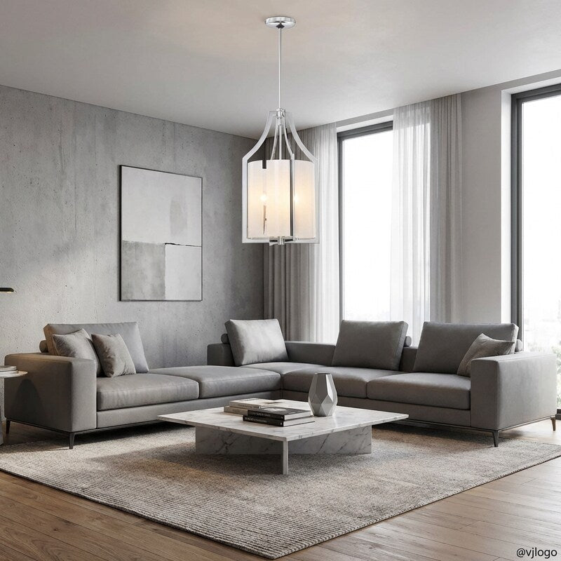 Minka Lavery Clarte 3 Light Pendant, Chrome