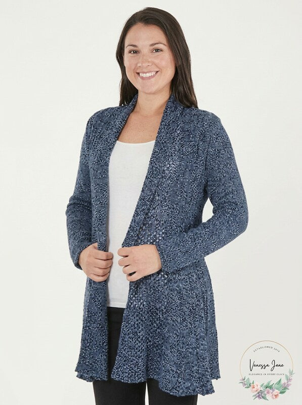 Ny Collection Textured Open-Front Cardigan,Size XS