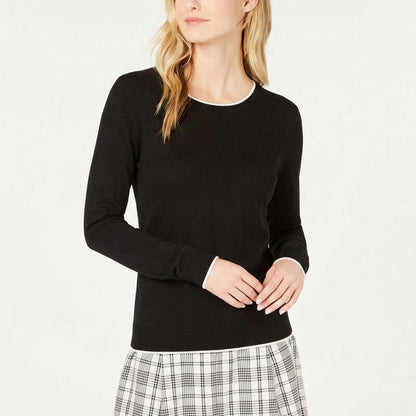 Weekend Max Mara Flipper Contrast-Trim Sweater, Size XS