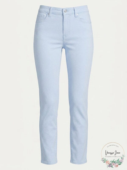 Calvin Klein Womens Denim Mid-Rise Straight Leg Jeans
