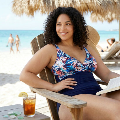 Profile by Gottex Women’s Plus Size Tahiti Tankini Top Swimsuit, Size 24 W