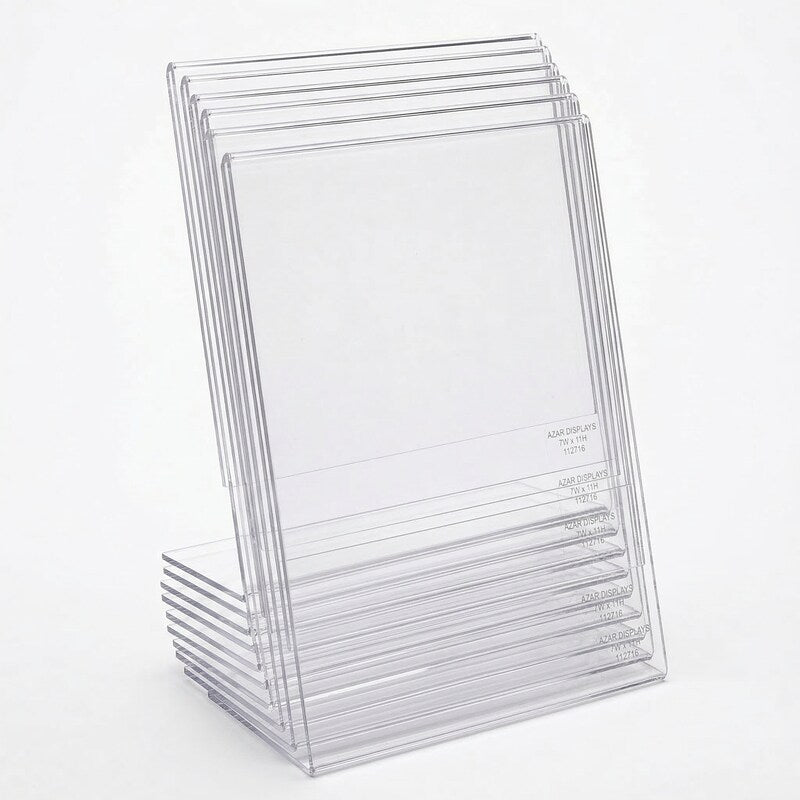 Azar Displays 112716, L Shaped Acrylic Sign HLR, 7W X 11H, 10pk