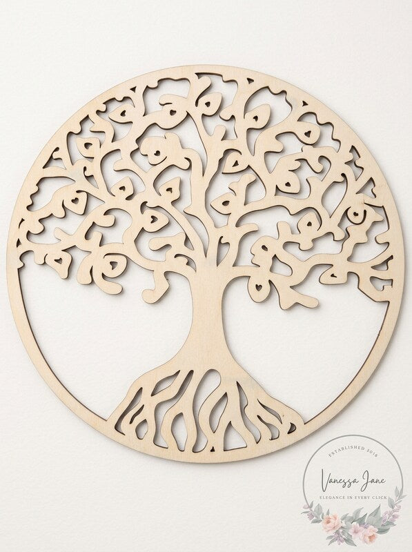 Simurg Round Tree of Life Wooden Wall Art Wall Hanging Decor Art Home Decoration