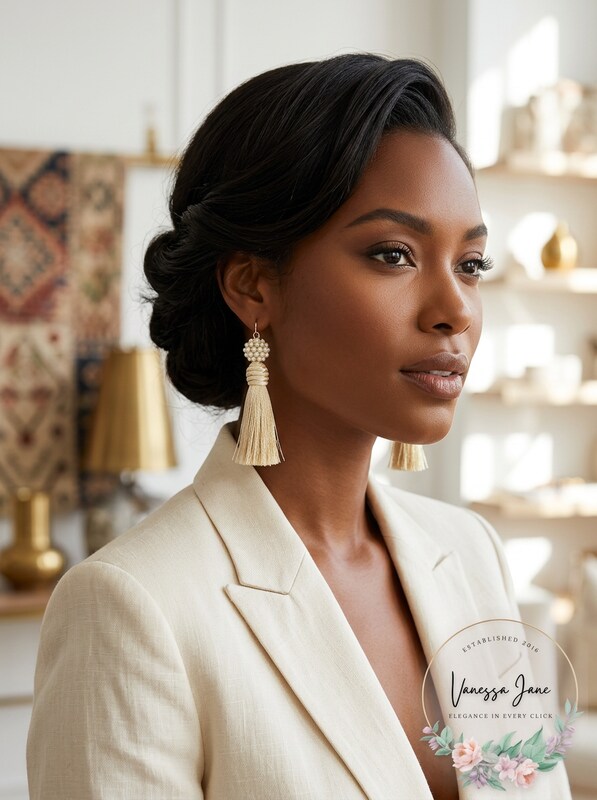 INC International Concepts Gold-Tone Imitation Pearl &amp; Tassel Drop Earrings
