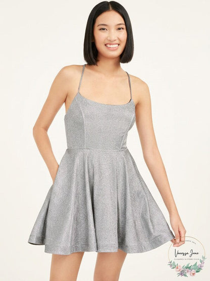 Speechless Spaghetti Strap Square Neck Mini Fit Cocktail Dress, Size 9
