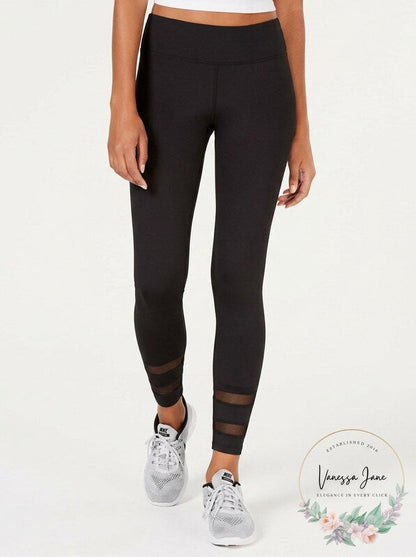 Freshman Juniors Mesh-Inset Leggings, Size Large