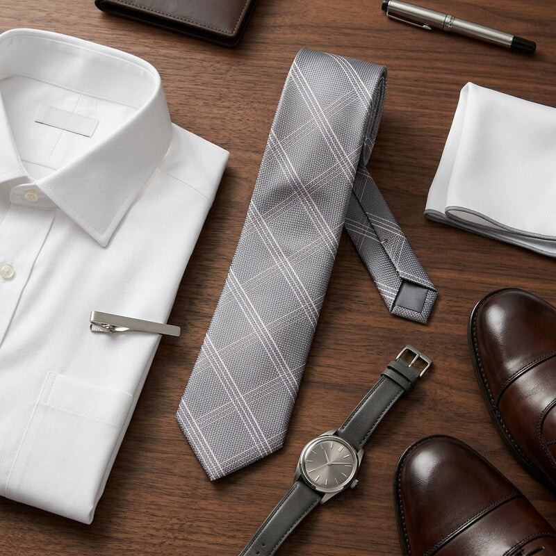 Michael Michael Kors Men’s Dash &amp; Line Grid Check Tie