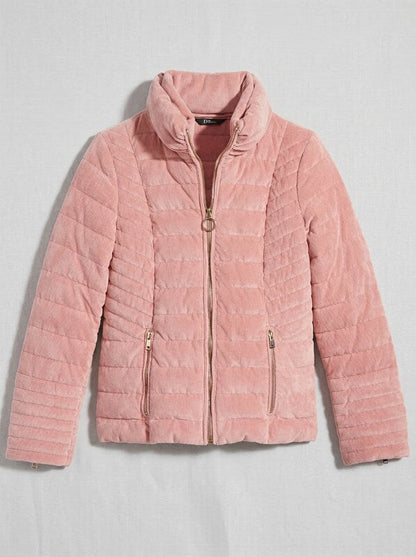 Guess Kids Velvet Stretch Down Jacket, Size Small/8