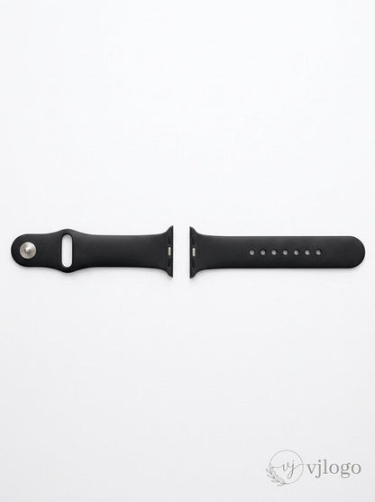 FanTEK Apple Watch Band - Soft Silicone Sport Style - M/L/Black