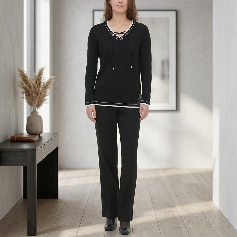 Calvin Klein Lace-Up Sweater, Size XS