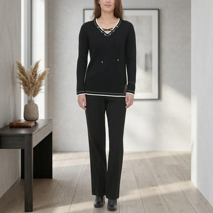 Calvin Klein Lace-Up Sweater, Size XS