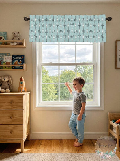 Arrow Print Window Valance Curtain For Sweet Jojo Designs Earth &amp; Sky