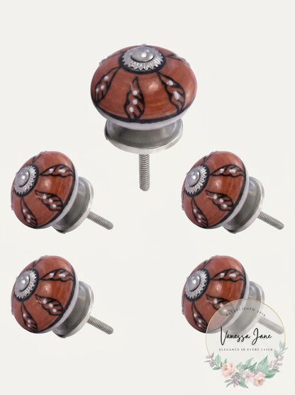 MASCOT HARDWARE Tomatoed 1-29/50 in. Red Cabinet Knob (Pack Of 10)