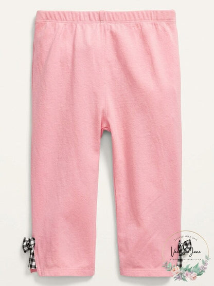 First Impressions Baby Girls Gingham Bow Leggings, Size 6-9M