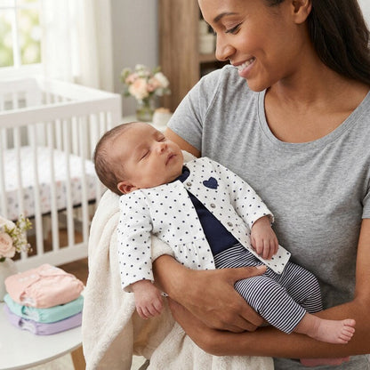 Carters Baby Girls 3-Pc.Bodysuit &amp; Pants Set, Size Newborn