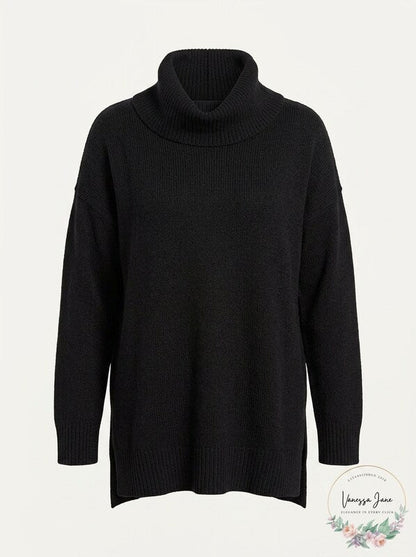 Bar III Womens Black Long Sleeve Turtle Neck Sweater,Size XS