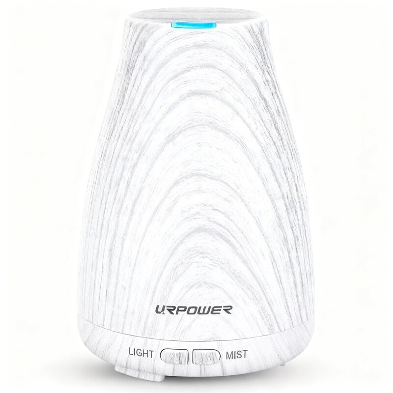 URPOWER Essential Oil Diffuser Mini Wood Grain Cool Mist Humidifier Aromatherapy