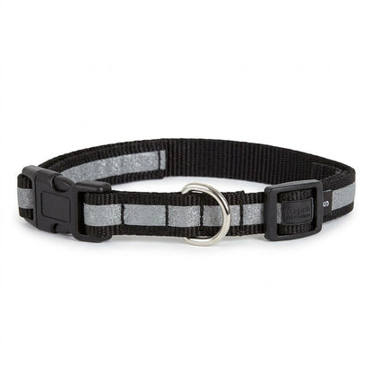 Aspen Pet Products Reflective Pad Adjustable Collar, Small Black