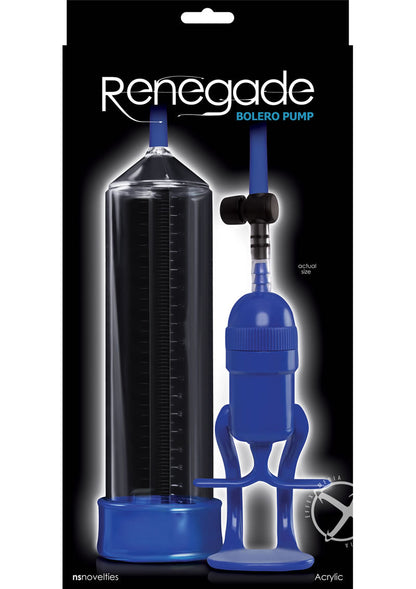Renegade Bolero Pump Classic Manual Penis Pump in Black