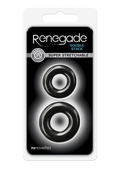 Renegade Double Stack Super Stretchable Cock With Clear Rings Set