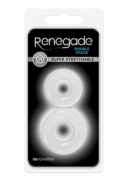 Renegade Double Stack Super Stretchable Cock With Clear Rings Set