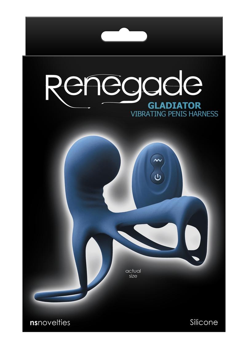 Renegade Gladiator Vibrating Penis Harness Silicone with Remote