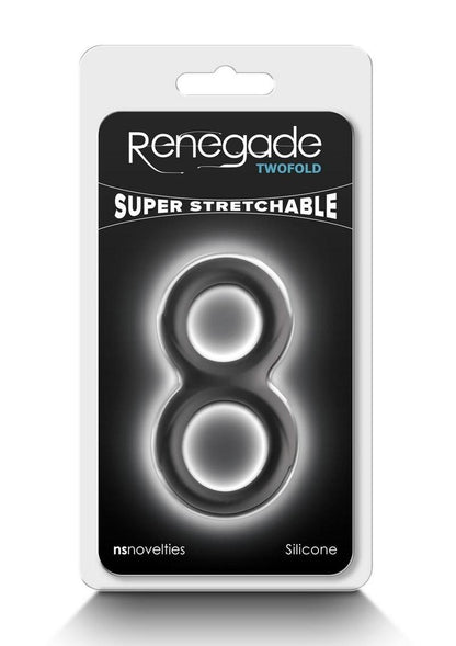 Renegade Twofold Silicone Cock Ring Super Stretchable Dual-Ring