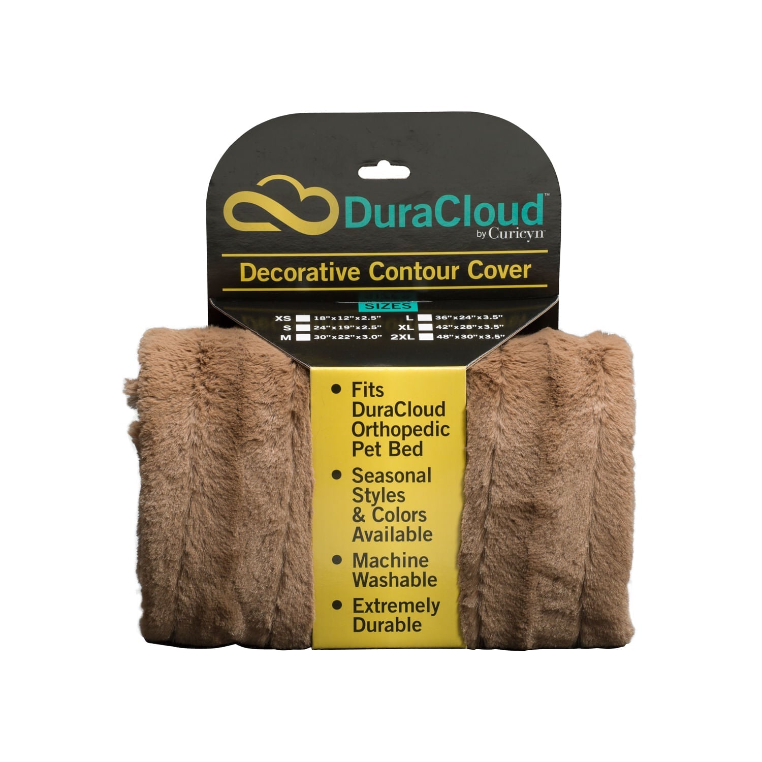 DuraCloud Orthopedic Pet Bed with Washable Cover, Joint Support Foam &amp; Waterproof Liner