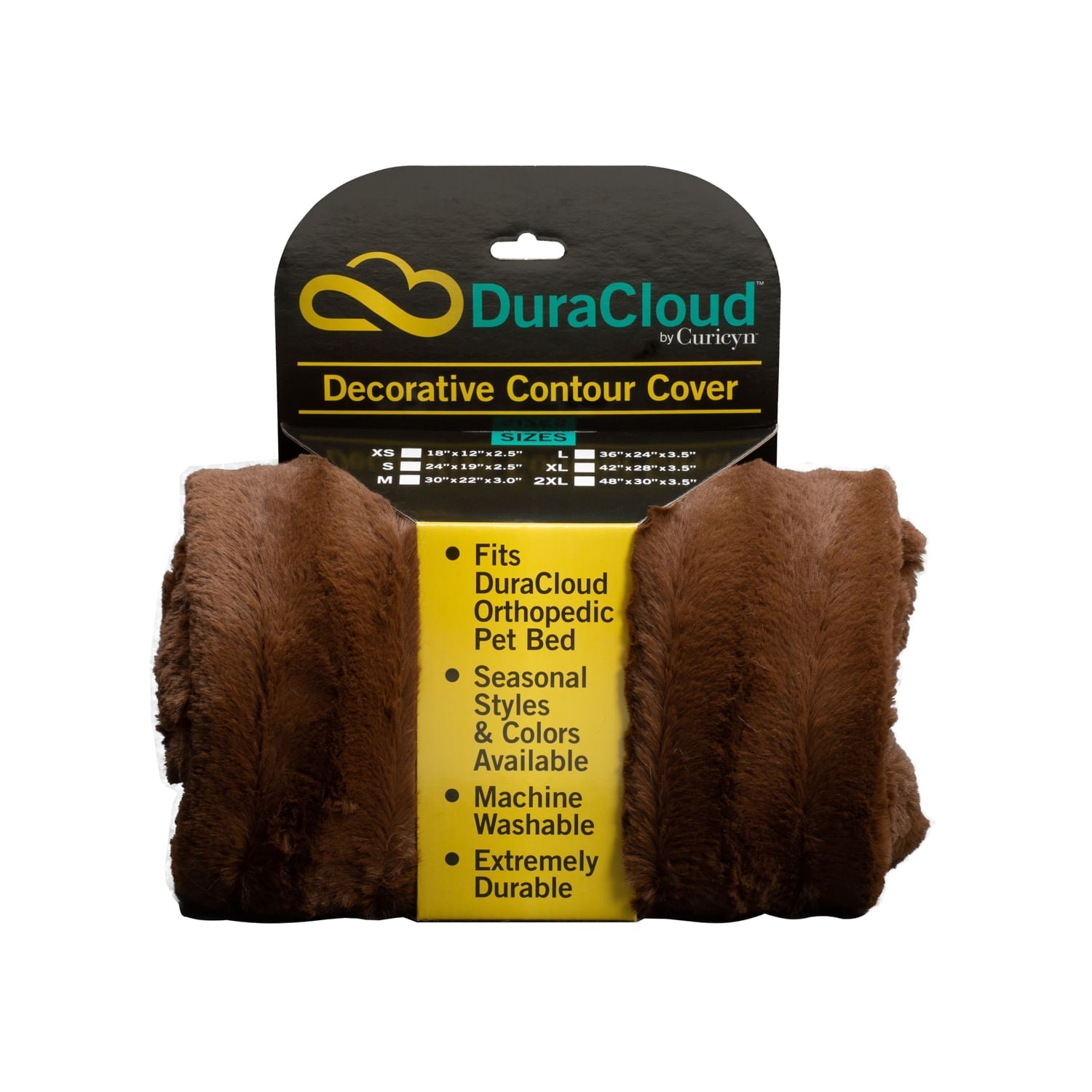 DuraCloud Orthopedic Pet Bed with Washable Cover, Joint Support Foam &amp; Waterproof Liner