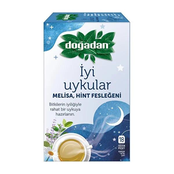 Do_adan Herbal Sleep Tea: Melissa, Indian Basil &amp; Chamomile - Natural Sleep Aid, Relaxation &amp; Stress Relief - 18 Tea Bags
