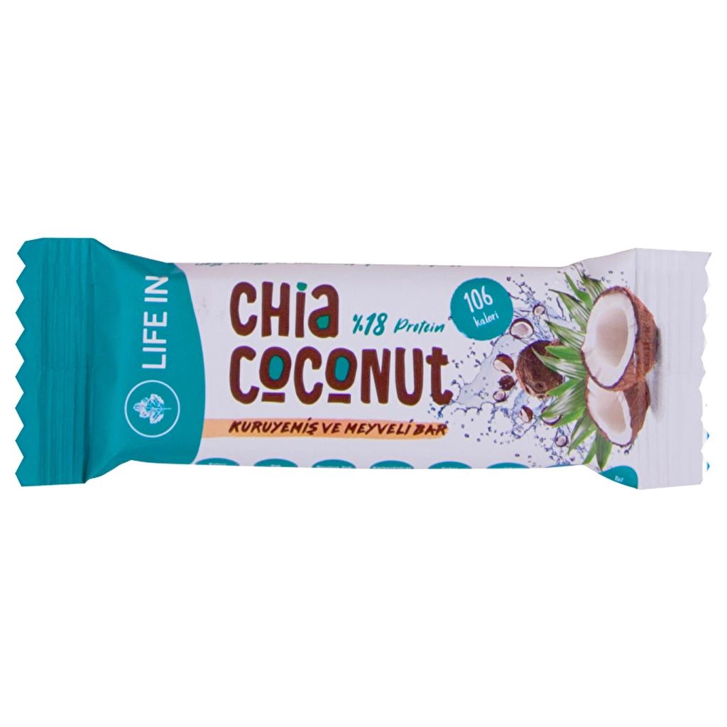 Life In Chia Seed &amp; Coconut Fruit Bar 28g