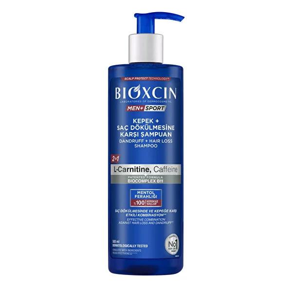 Bioxcin Men+ Sport Anti-Dandruff &amp; Hair Loss Shampoo: Caffeine &amp; BioComplex B11 for Strong, Refreshing Scalp - Dermatologically Tested