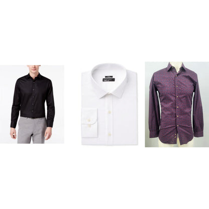 Bar III Mens Slim-Fit Stretch Dress Shirt