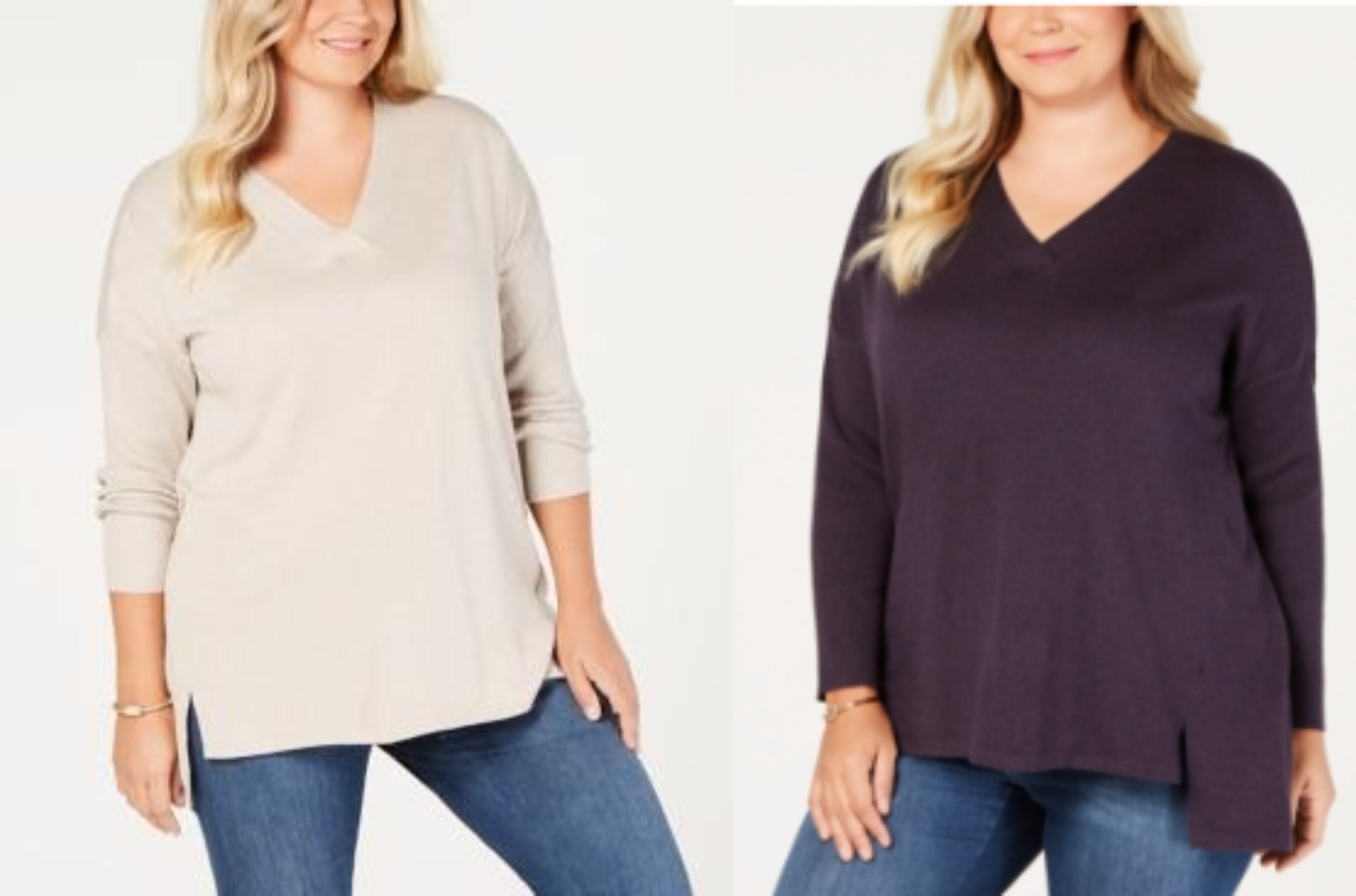 Style &amp; Co Plus Size High-low Over-sized Tunic Sweater