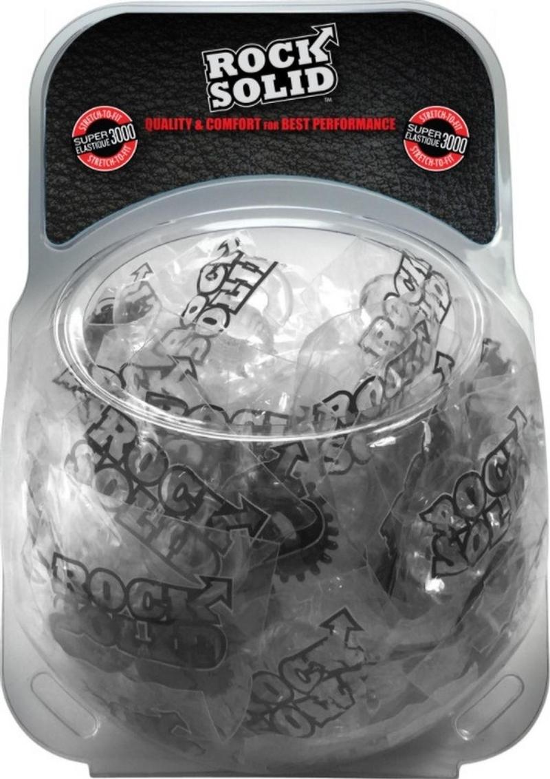 Rock Solid Cock Ring Set 2 Pack Plus Clambowl