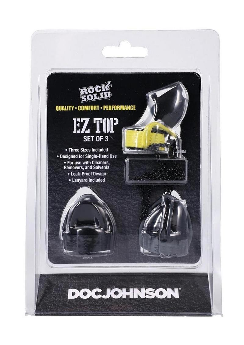 Rock Solid EZ Top Set of 3 Single Hand Use Caps