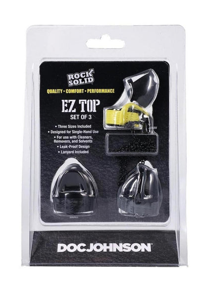 Rock Solid EZ Top Set of 3 Single Hand Use Caps