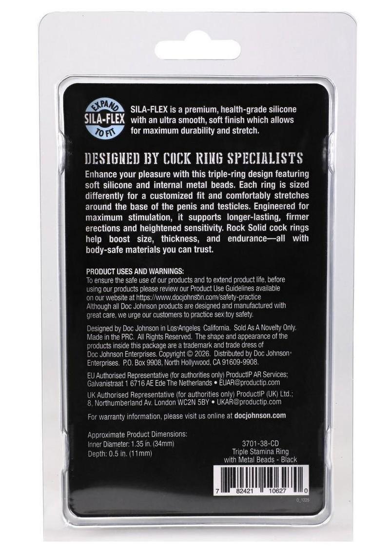 Doc Johnson Rock Solid Triple Stamina Ring