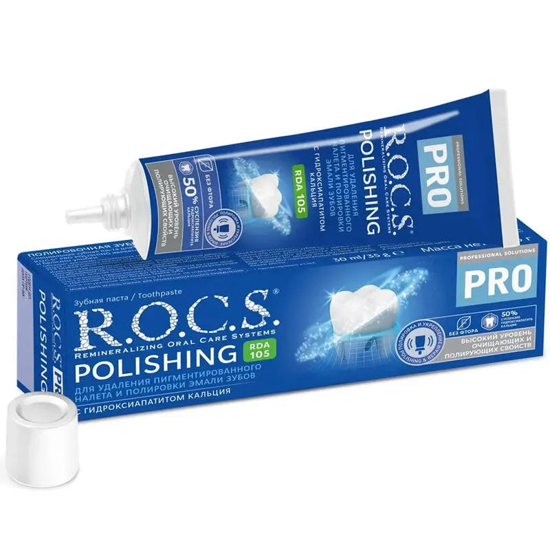 Rocs Pro Polishing Toothpaste for Bright Smiles 30ml