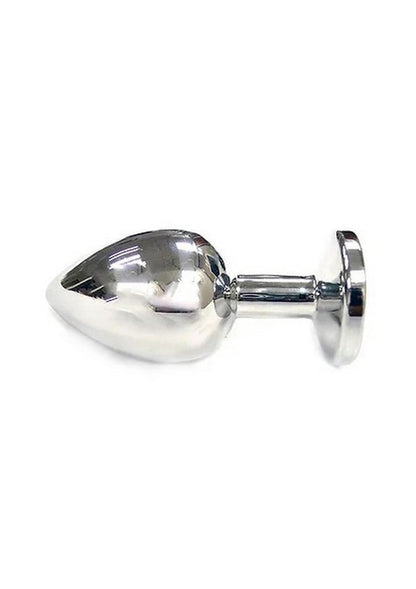 Luxury Stainless Steel Butt Plug with Pink Gem