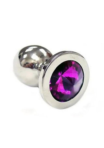 Luxury Stainless Steel Butt Plug with Pink Gem